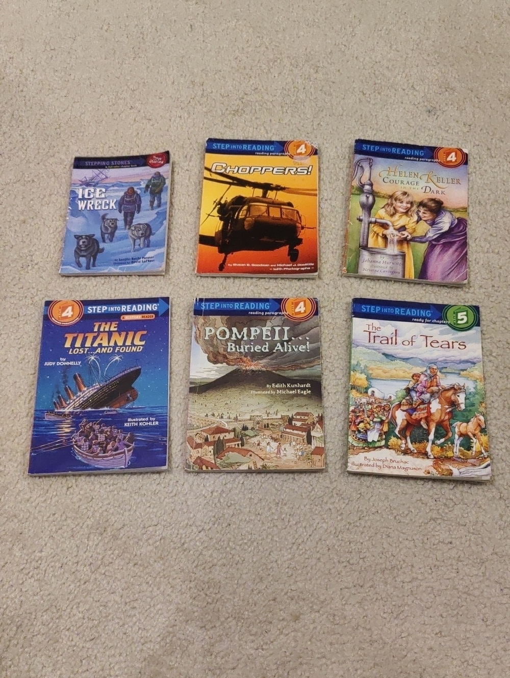 Lot Of 6 Step into Reading Paperback Books Step 4&5 Educational Illustrated Y2K